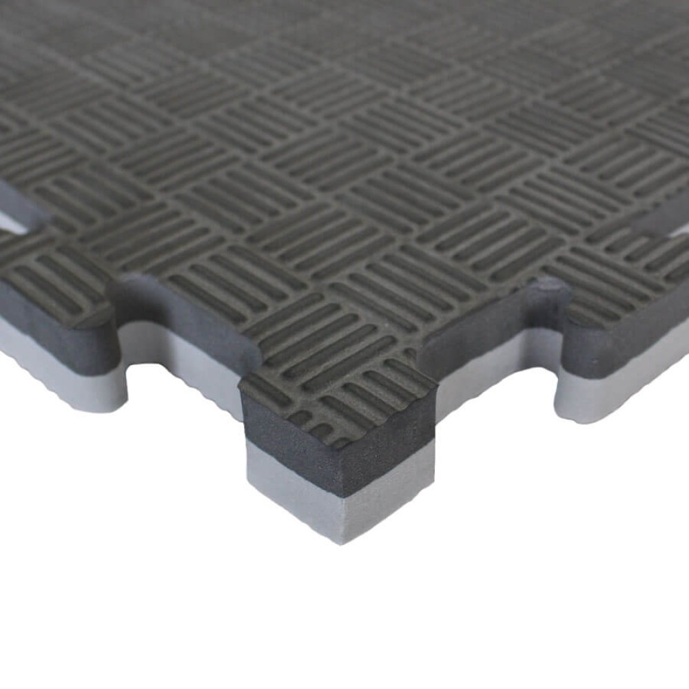 VIKING Επαγγελματικό Δάπεδο Ασφαλείας EVA, πάχους 2.5 εκ. Puzzle (Μαύρο/Γκρι)