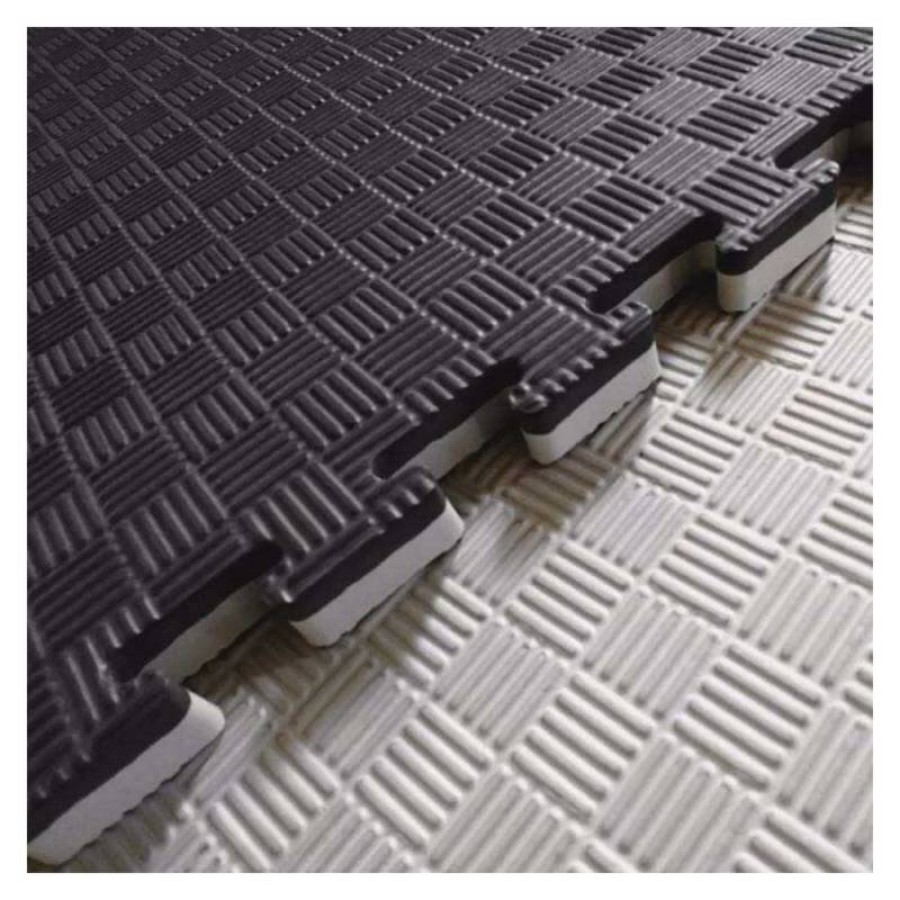 VIKING Επαγγελματικό Δάπεδο Ασφαλείας EVA, πάχους 2.5 εκ. Puzzle (Μαύρο/Γκρι)