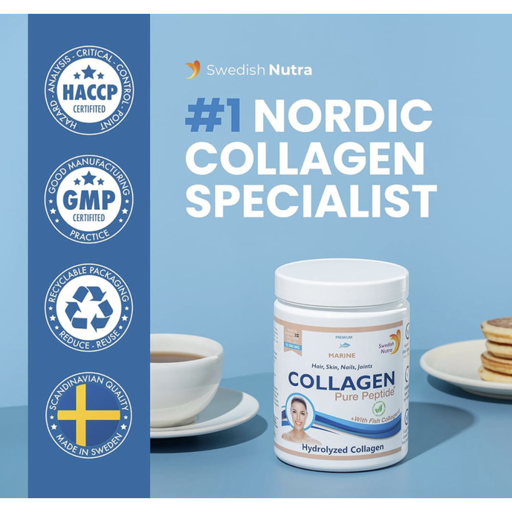 Fish Collagen Powder 300gr 10.000mg (SWEDISH NUTRA)