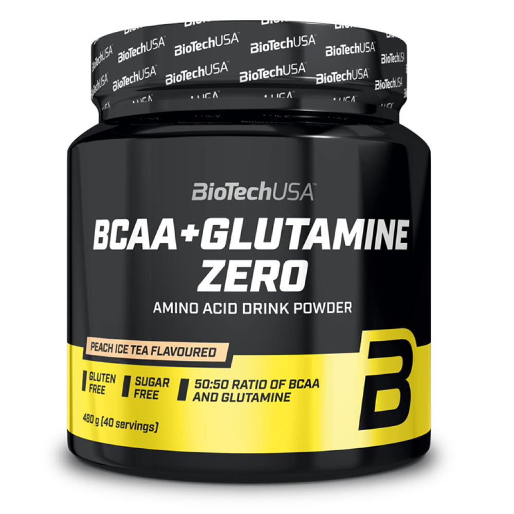 BCAA+Glutamine Zero 480g (BIOTECH USA) - Peach