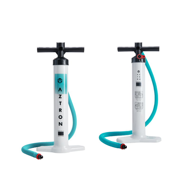 Τρόμπα χειρός διπλής ενέργειας με μανόμετρο Aztron®