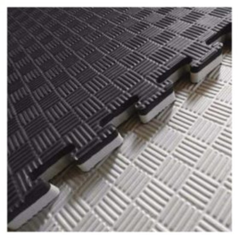 VIKING Επαγγελματικό Δάπεδο Ασφαλείας EVA, πάχους 3.0 εκ. Puzzle (Μαύρο/Γκρι)