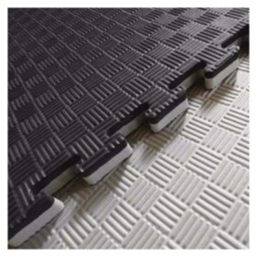 VIKING Επαγγελματικό Δάπεδο Ασφαλείας EVA, πάχους 3.0 εκ. Puzzle (Μαύρο/Γκρι)