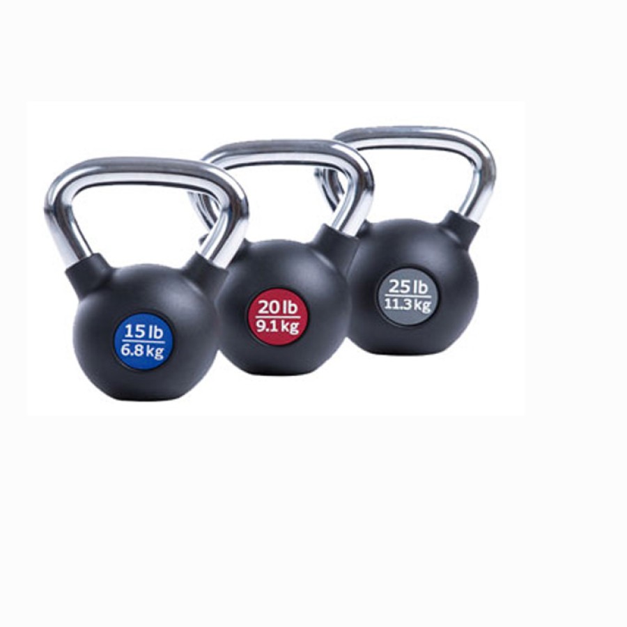 Viking C-628 Rubber Kettlebell Λαβή Χρωμίου - 28.00 kgr