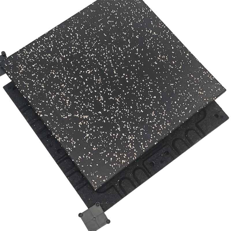 Viking Πάτωμα Γυμναστηρίου Διπλής Επίστρωσης με άσπρες Κουκίδες. Πάχος 2 εκατοστά.