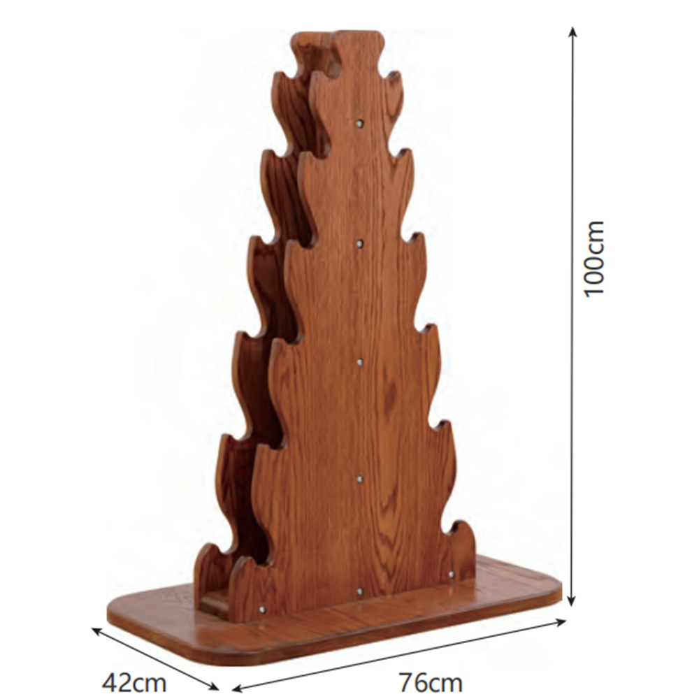 Viking Luxury Hotel Dumbbell Rack, Ξύλινη Βάση Αλτήρων